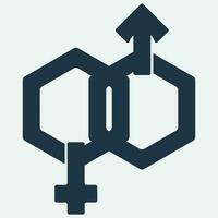 male and female gender logos vector