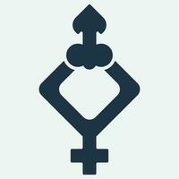 masculino y hembra género logos vector