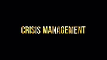 Loop Crisis Management golden shine light motion text video