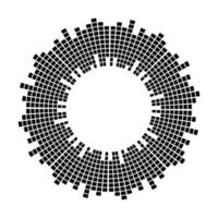 Abstract equalizer music sound wave circle vector icon symbol. logo design, round line icon, circle item, elements background, illustration