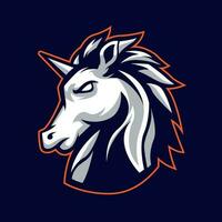 Unicorn head mascot logo vector