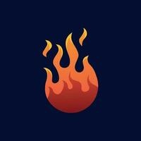 Fire ball logo for illustration vector