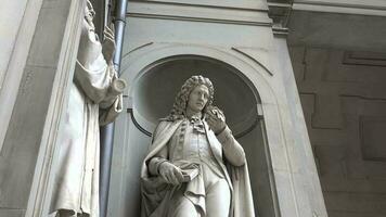 Statue of a Sad and Tired Facial Expression Man Standing With a Book in His Hand video