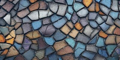 Stone fragment pattern mosaic background. , photo