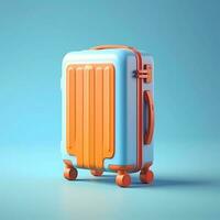 Suitcase for holiday and leisure travel destination, AI Generated photo