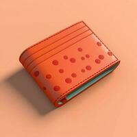 Pink wallet pouch financial and economic theme, AI Generated photo