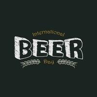 mano dibujado internacional cerveza día ilustración vector diseño, lata ser utilizar para fiesta, celebracion y festival