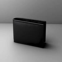 Black wallet pouch financial and economic theme, AI Generated photo