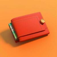 Pink wallet pouch financial and economic theme, AI Generated photo