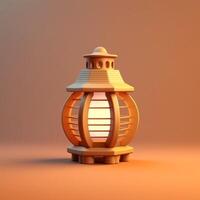 Lantern lamp oriental style cartoon illustration, AI Generated photo