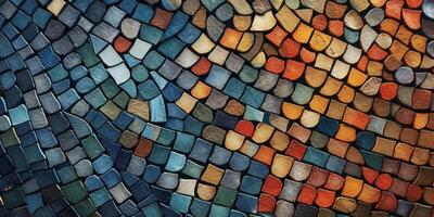 Stone fragment pattern mosaic background. AI Generated, photo