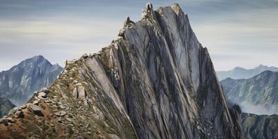 montaña Clift cumbre vista, ai generado foto