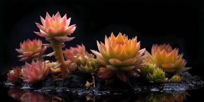 Cactus plant succulent blurred photo, copy space background, photo