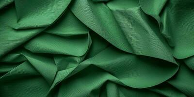 Green paper texture background, photorealism. AI Generated photo