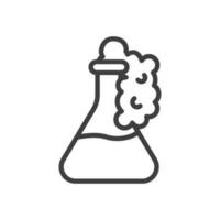 chemical reaction icon vector in linear style