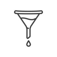 funnel icon vector in linear style