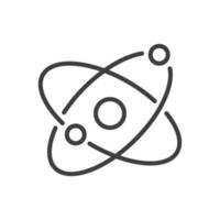 atom icon vector in linear style