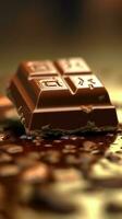 Chocolate snack wallpaper background. AI Generated photo