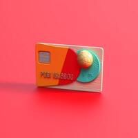 Debit card for saving money or payment, AI Generated photo