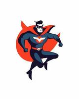 superhero with cape vector