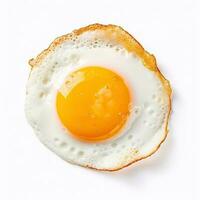 frito huevo aislado en blanco antecedentes. generativo ai foto