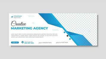 Modern abstract creative corporate timeline cover design vector template for digital marketing agency