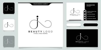 Abstract letter J logo design, luxury style letter logo, initial J icon design vector