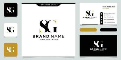 Initial SG, GS logo design template vector