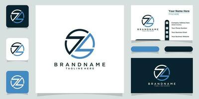 Initial Letter Z Logo Design vector Template. Creative Z Logo Design with business card design premium vector
