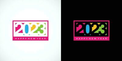 Happy new year 2023 text typography design vector template