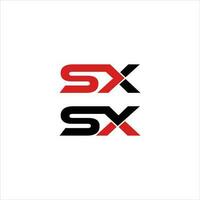 sx empresa vinculado letra logo vector