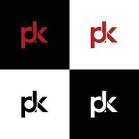 PK logo. Company logo. Monogram design. Letters P and K. vector