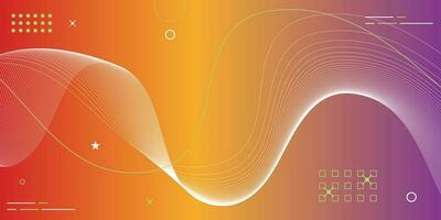 Gradient wave shape background Illustration Vector