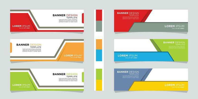 Set of modern banner template. Colorful abstract banner Premium Vector