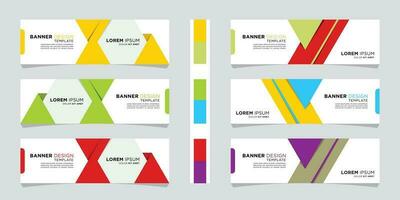 Set of modern banner template. Colorful abstract banner Premium Vector
