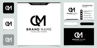 Initial QM logo icon design vector template