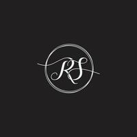 Initial letter RS beautiful handwriting logo vector template