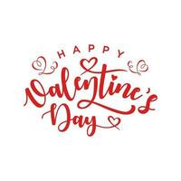 Happy Valentines Day, Hand lettering typography. Vector Illustration