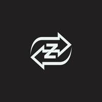 sencillo y moderno z letra logo vector