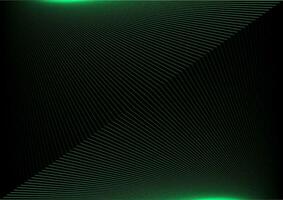 abstract line green in black background vector