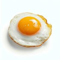 Fried egg isolated on white background. Generative AI photo