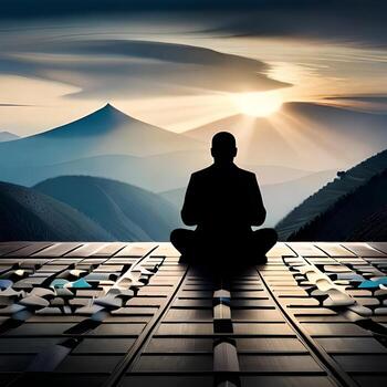 silueta objeto en el mezquita, musulmán personas Orando con el atmósfera de un mezquita en el medio este, bueno a utilizar para negocio, Blog, presentación, religioso. por ai generativo imagen foto