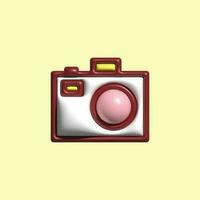 Camera sign icon in cartoon 3d style  simple  elegant  cute. for business icon vector