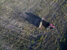 Direct seeding, agricultural machinery, in La Pampa, patagonia, Argentina photo