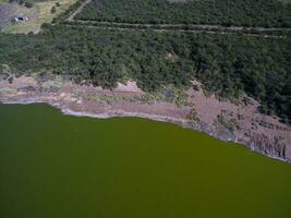 Pampas lagoon, aerial view photo