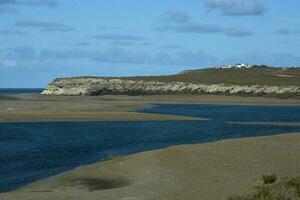 caleta valdés naturaleza reserva paisaje, en península Valdés, la unesco mundo patrimonio sitio, Patagonia argentina foto