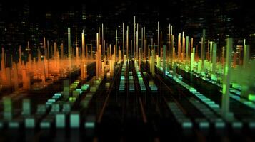 abstract futuristic business strategy data graph background. photo