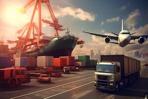 transportation and logistic import export. photo