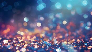 glitter bokeh texture background. Generative AI photo