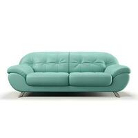 modern blue sofa isolated living room Interior. generative AI photo